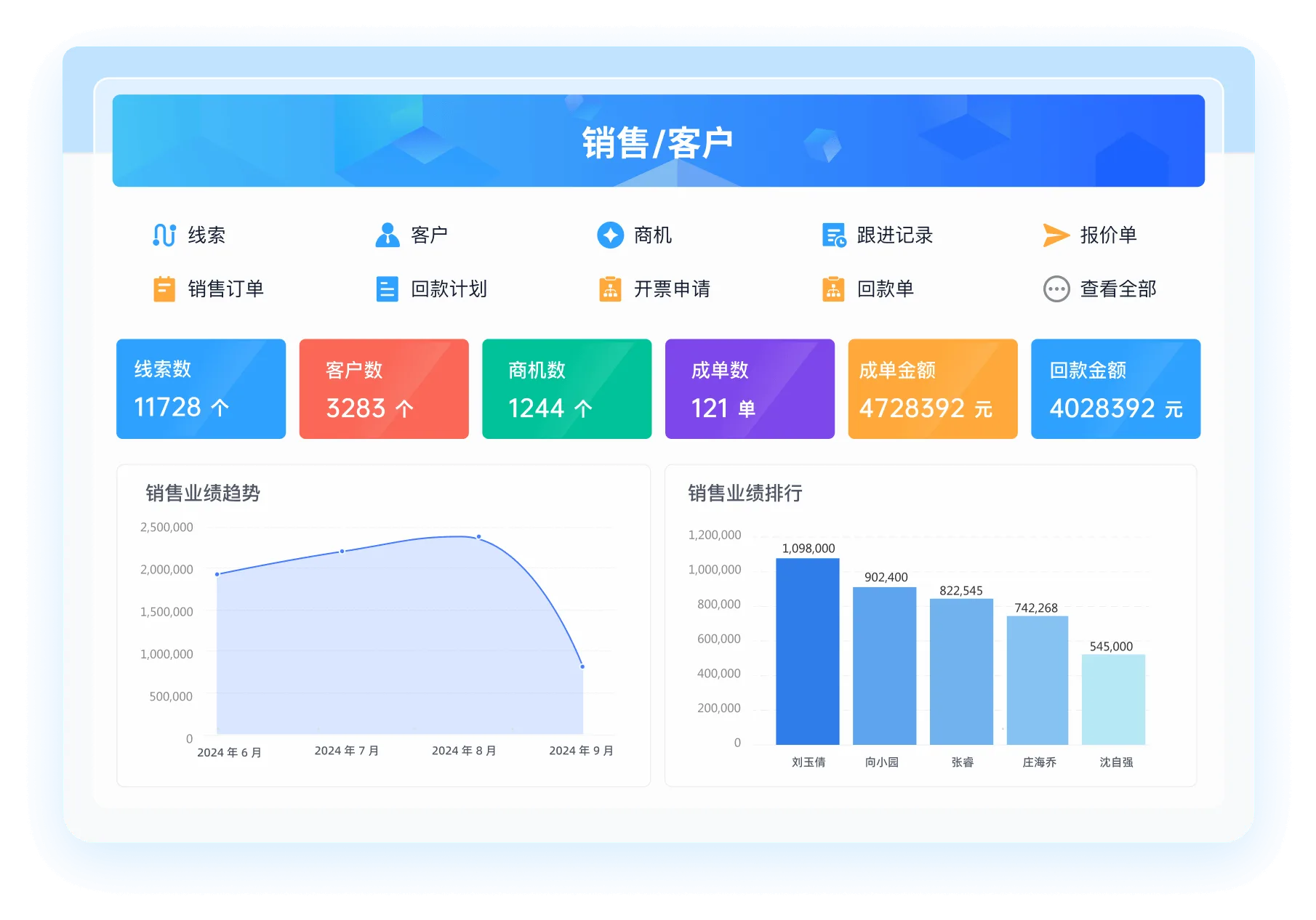 营销应用界面